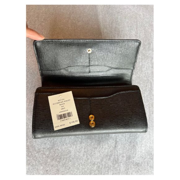 NWT Cole Haan Black Leather Accordion Wallet Ali - Picture 7 of 7